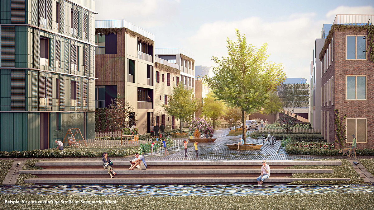 Beispiel für eine Straße im zukünftigen Seequartier Wiehl